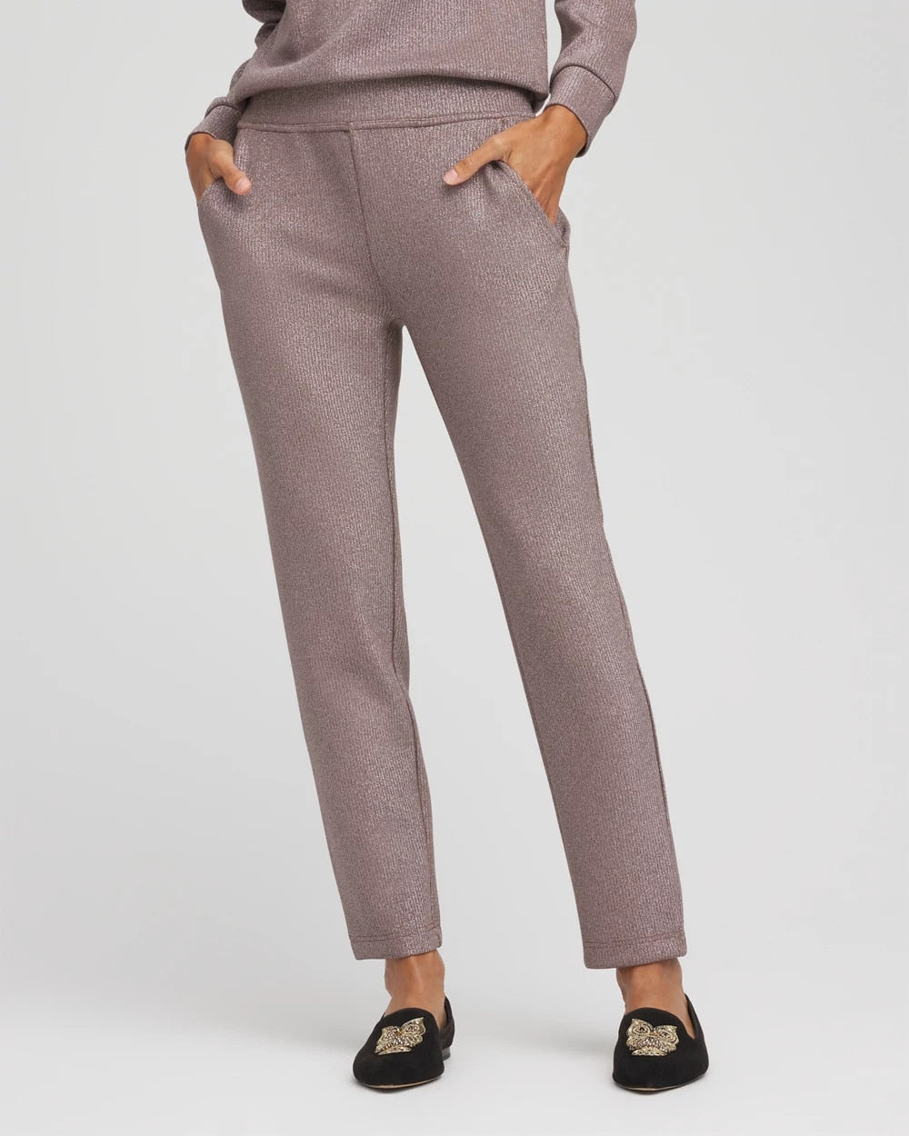 Chico's Outlet Walnut Zenergy® Sparkle Tapered Ankle Pants