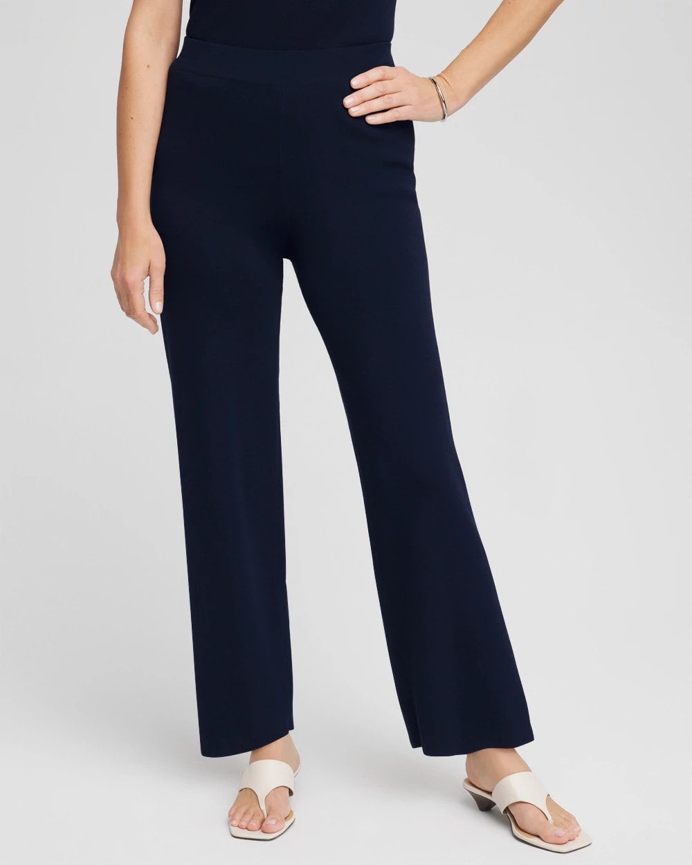 Chico's Online Travelers India Ink Travelers™ Sweater Knit Wide-Leg Pants