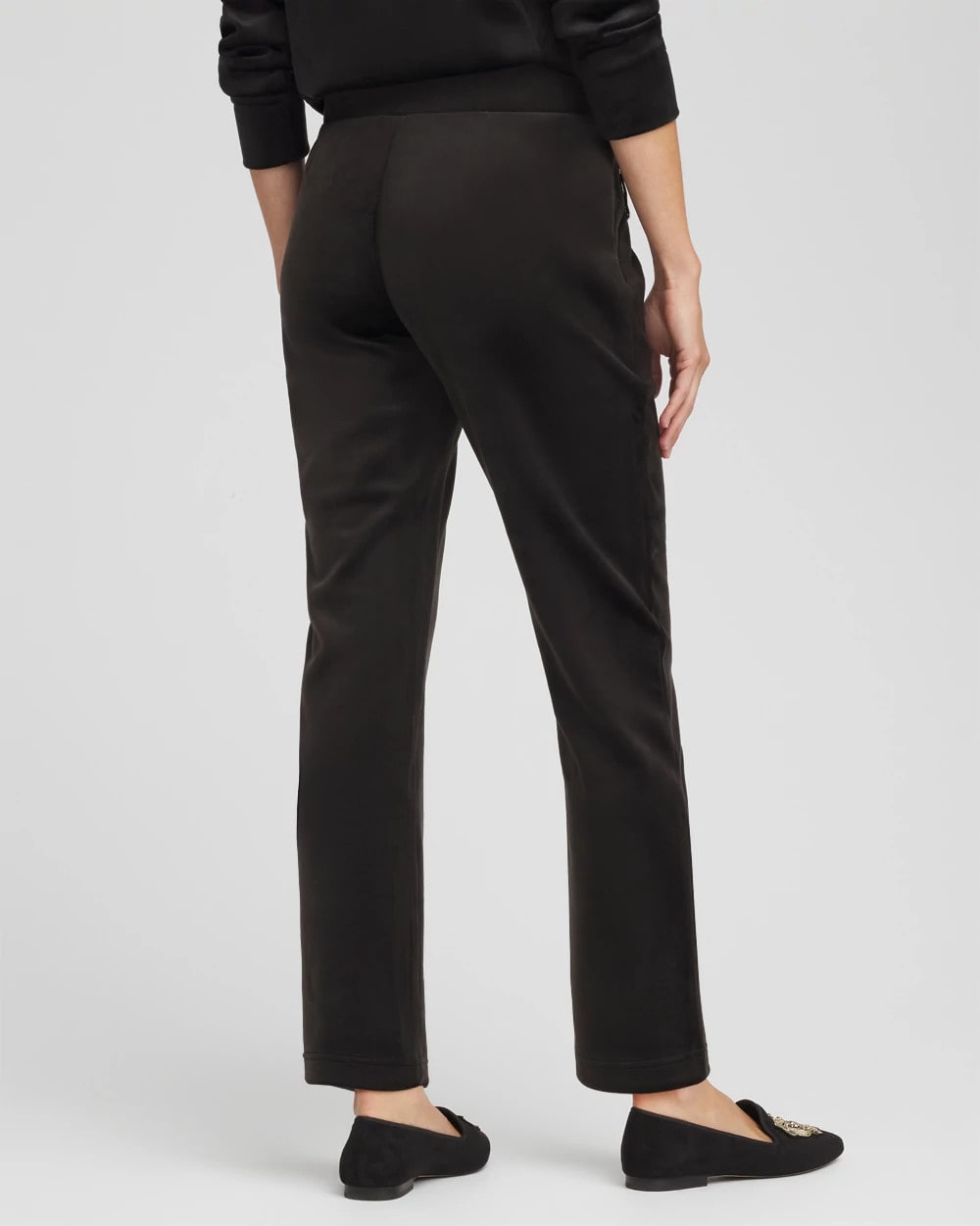 Chico's Sale Black Zenergy® Velour Tapered Ankle Pants
