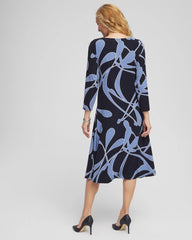 Chico's Outlet Travelers India Ink Travelers™ Abstract Midi Dress