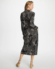 Chico's For Sale Black Printed Knit Shirtdress