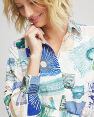 Chico's Discount Ecru Port Call Maxi Shirtdress