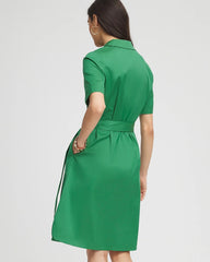 Chico's On Sale Jardin Green Shirttail Hem Popover Dress