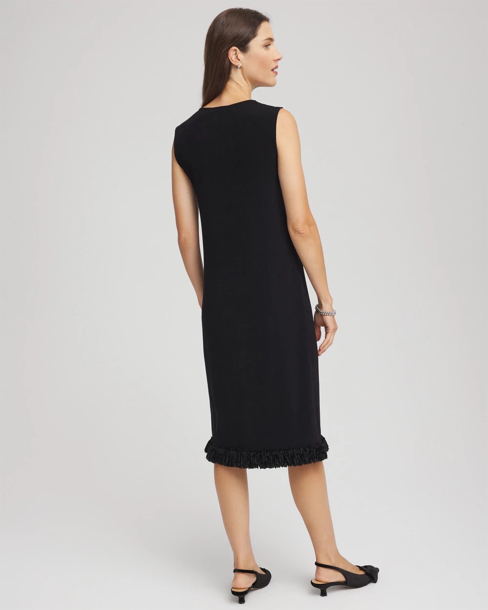 Chico's For Sale Travelers Black Travelers™ Fringe Hem Tank Dress