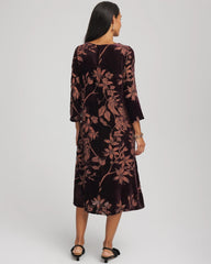 Chico's For Sale Night Bloom Burnout Velvet Midi Dress