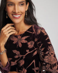Chico's For Sale Night Bloom Burnout Velvet Midi Dress