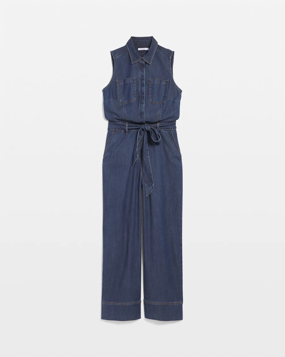 Chico's Sale Biscayne Blue Denim Wide-Leg Jumpsuit