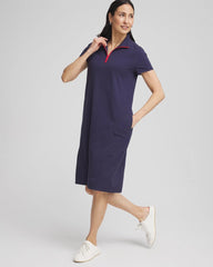 Chico's On Sale Passport Blue Zenergy® UPF Half-Zip Dress