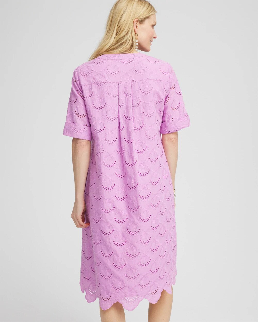 Chico's Online Lavender Skies Eyelet Popover Dress