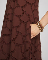 Chico's Discount Cacao Eyelet Cutout Maxi Tank Dress