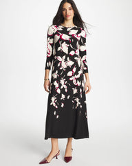 Chico's Outlet Black Column Knit Maxi Dress