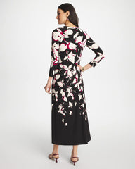 Chico's Outlet Black Column Knit Maxi Dress