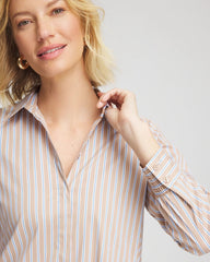 Chico's For Sale Vanilla Chai Vanilla Chai Striped Shirtdress
