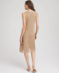Chico's Sale Cafe Aroma Crochet-Knit Sequins Tank Dress