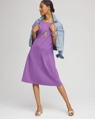 Chico's On Sale Plum Shade Fit and Flare Cinched Waist Dress