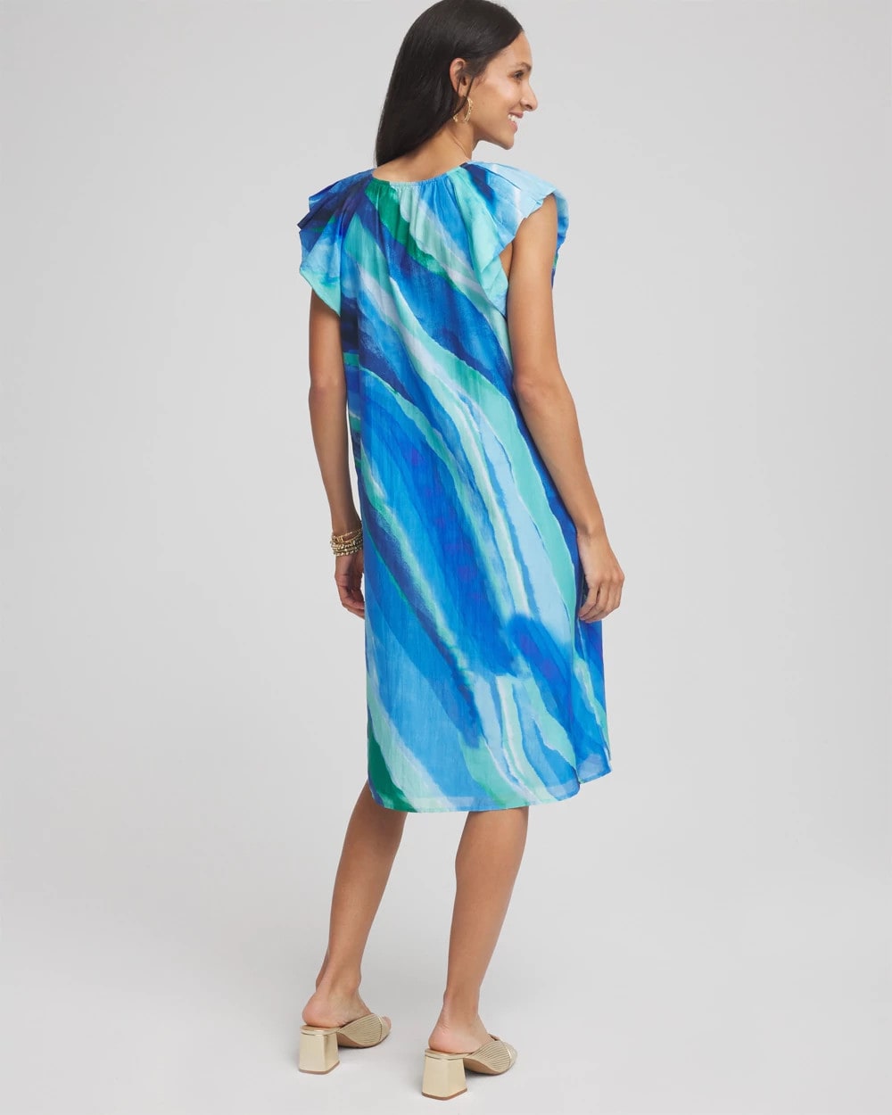 Chico's Sale Multi Cotton-Silk Voile Popover Dress