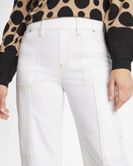 Chico's On Sale Alabaster Utility Wide Pull-On Crop Jeans