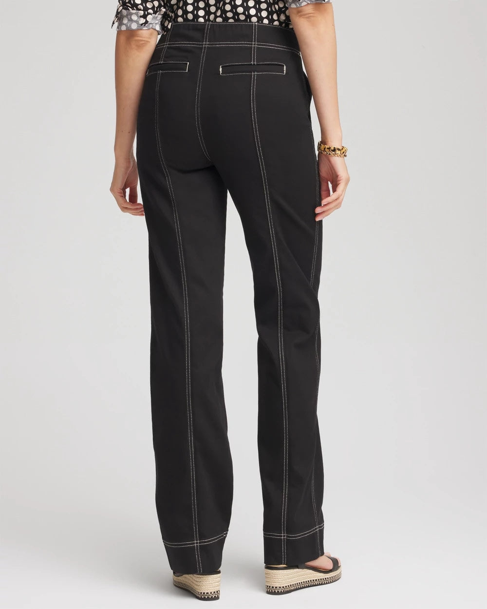 Chico's Discount Black Pull-On Wide-Leg Jeans