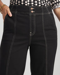 Chico's Discount Black Pull-On Wide-Leg Jeans