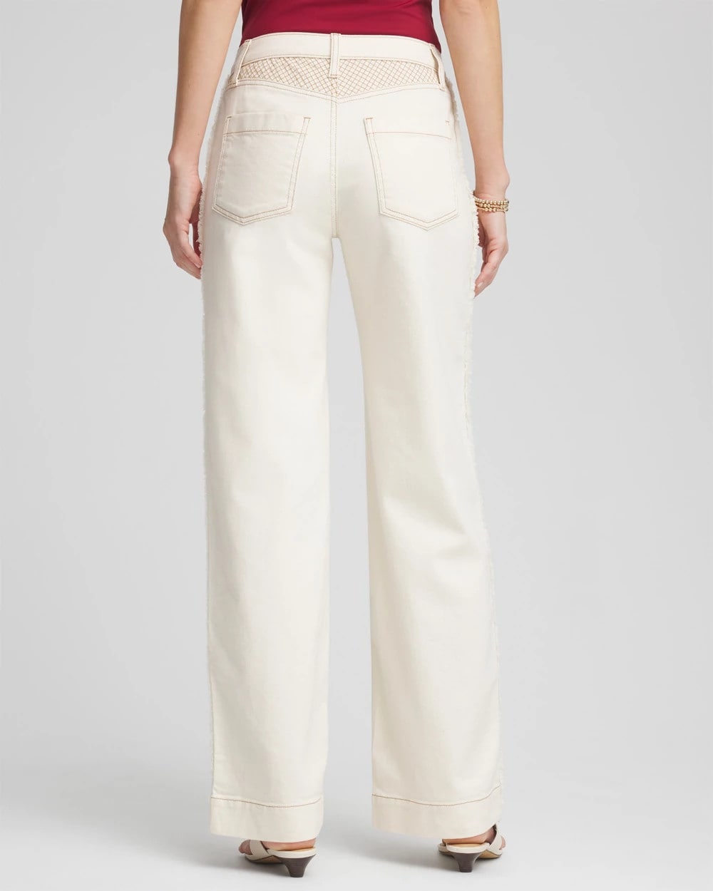 Chico's Sale Natural Seeded Sea Salt High-Rise Frayed Jeans