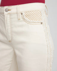 Chico's Sale Natural Seeded Sea Salt High-Rise Frayed Jeans