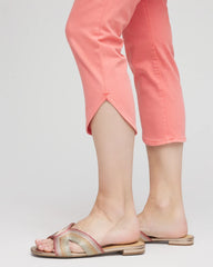 Chico's Sale Melon Mambo Pull-On Dolphin-Hemmed Capri Jeans