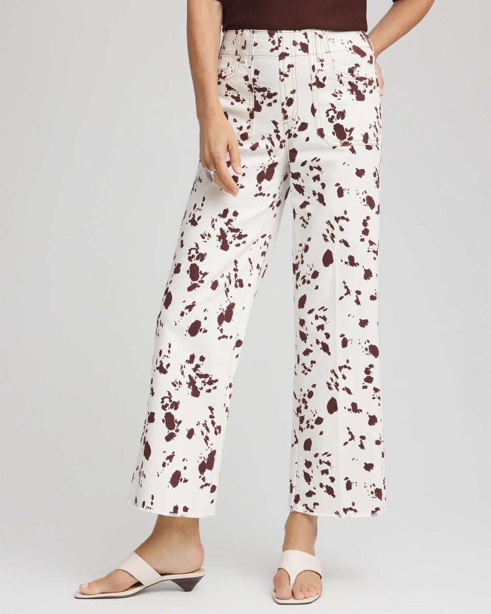Chico's Online Ecru Pampas Pony Pull on Wide Crop