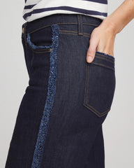 Chico's Discount Cedar Rinse Petite Frayed High-Rise Wide-Leg Jeans