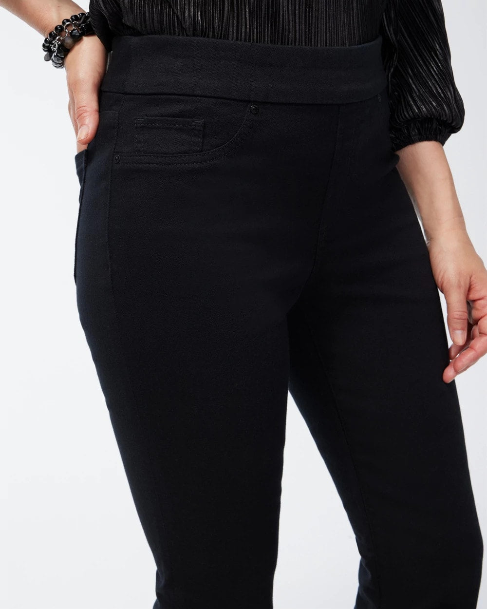 Chico's For Sale Black Black Pull-on Bootcut Jeggings