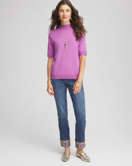 Chico's Discount Buttercup Indigo Embellished Pull-On Slim Ankle Jeggings