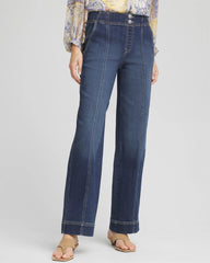 Chico's Online Alora Indigo Pull-On Wide-Leg Jeans