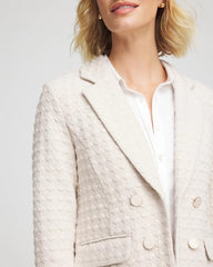 Chico's Discount Smokey Taupe Textured Knit Blazer