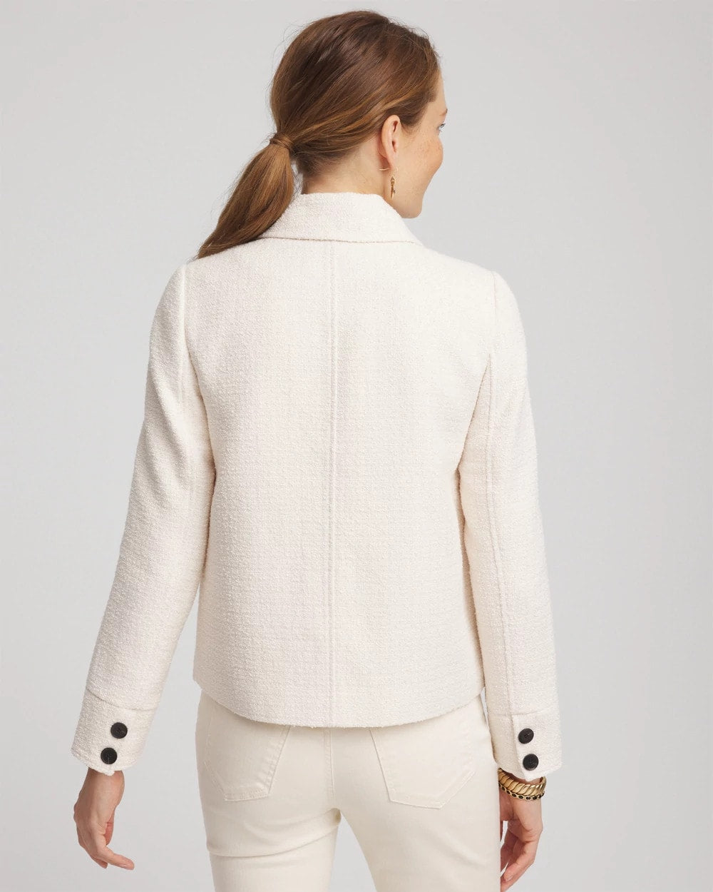 Chico's Sale English Cream Bouclé Chore Jacket