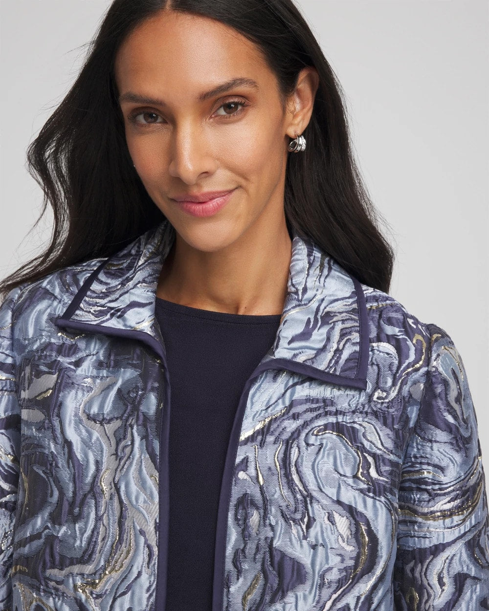 Chico's Outlet Travelers India Ink Travelers™ Jacquard Swirl Jacket