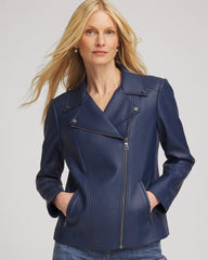 Chico's Discount Pacific Rim Faux Leather Moto Jacket