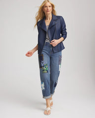 Chico's Discount Pacific Rim Faux Leather Moto Jacket