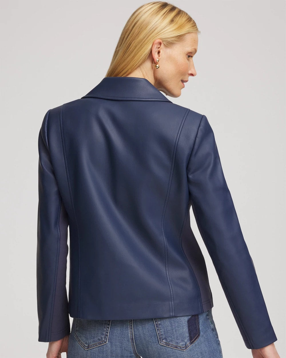 Chico's Discount Pacific Rim Faux Leather Moto Jacket