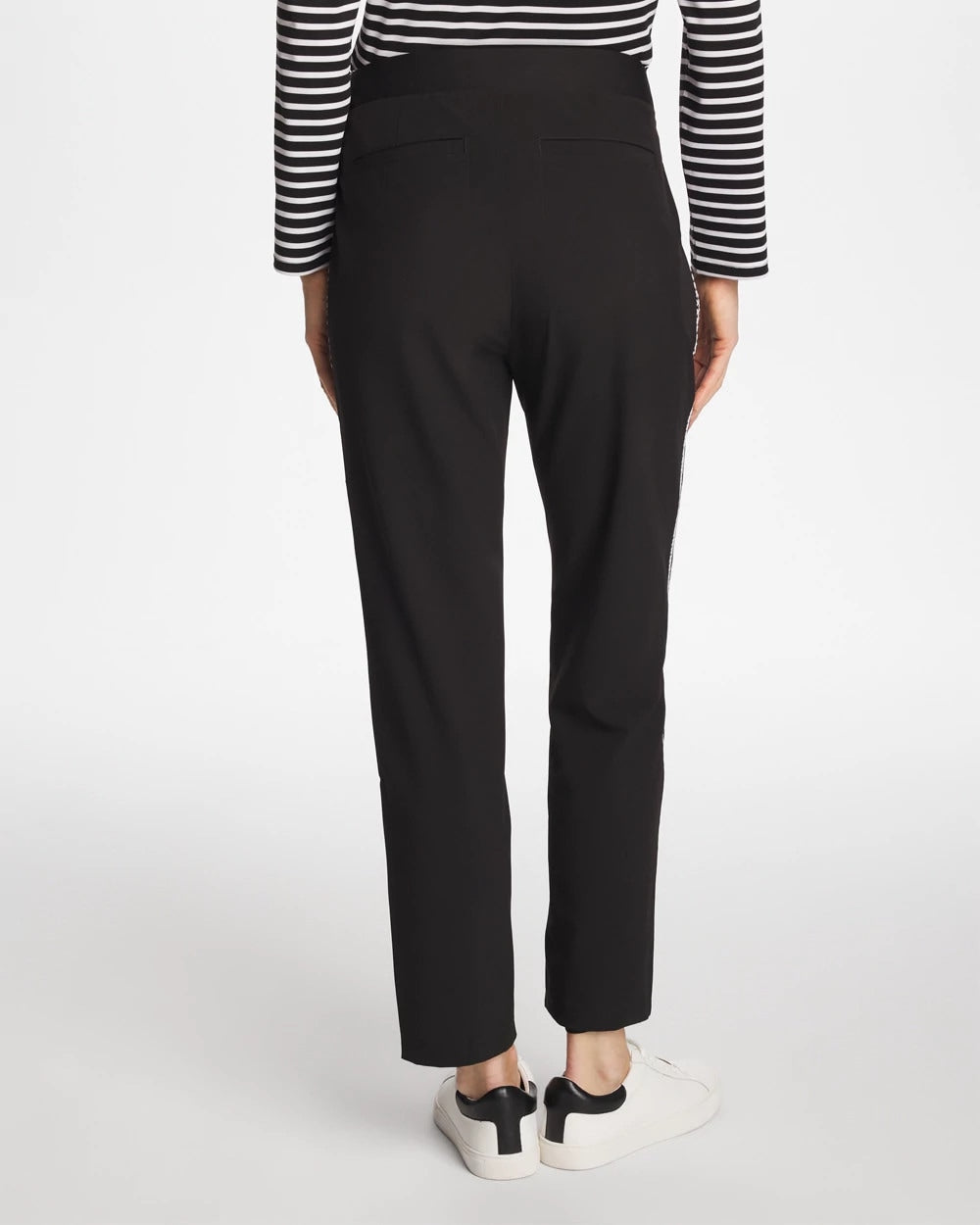 Chico's Discount Black Zenergy® UPF Lattice-Trim Ankle Pants