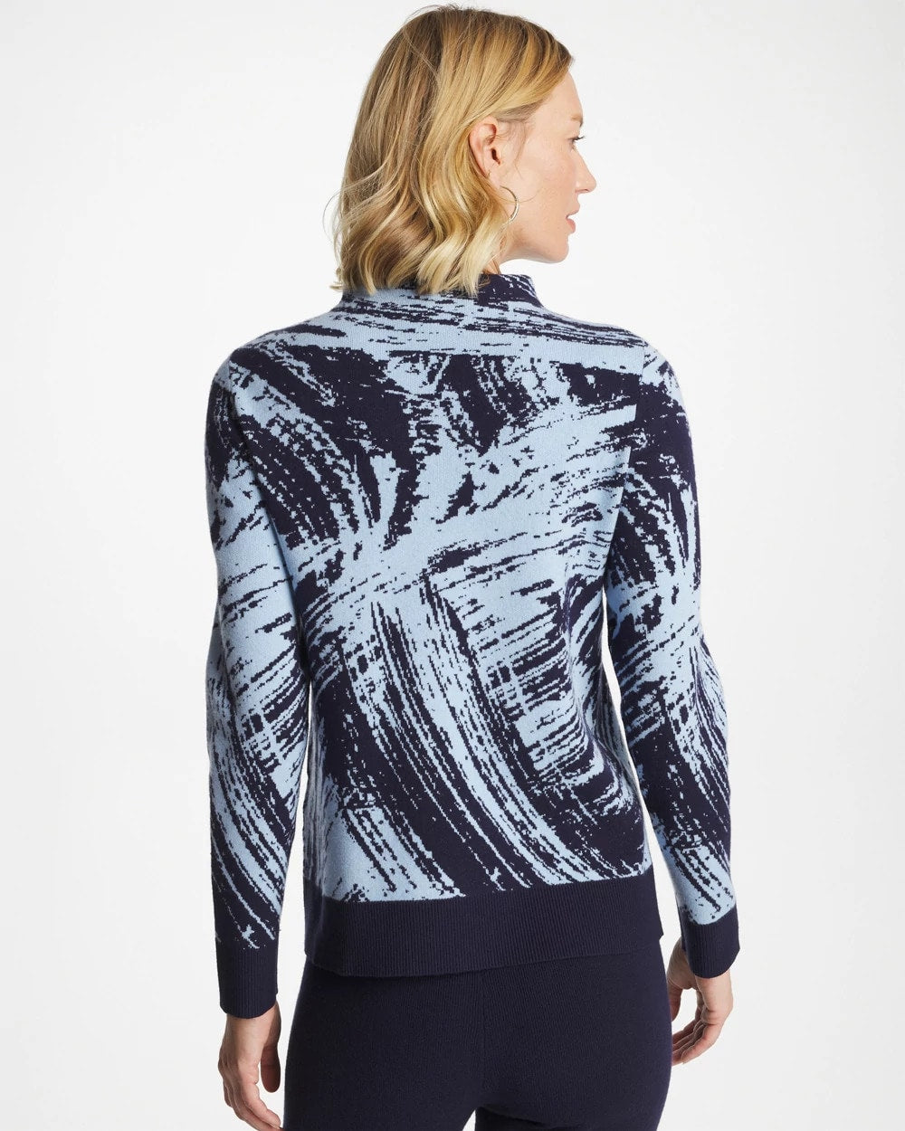 Chico's Sale Crystal Topaz Zenergy® Luxe Sketch Funnelneck Top
