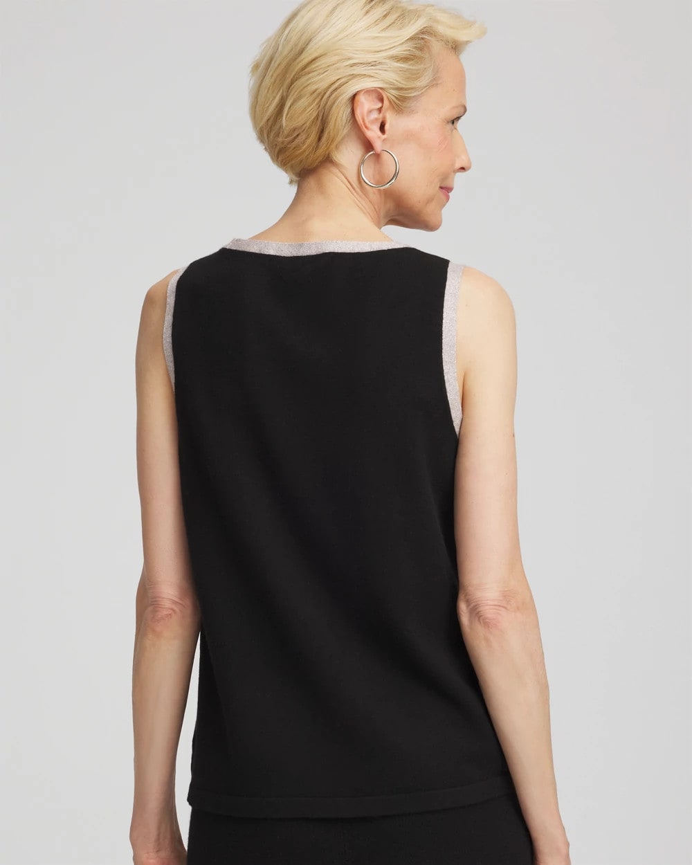 Chico's For Sale Black Zenergy® Luxe Metallic Trim Tank