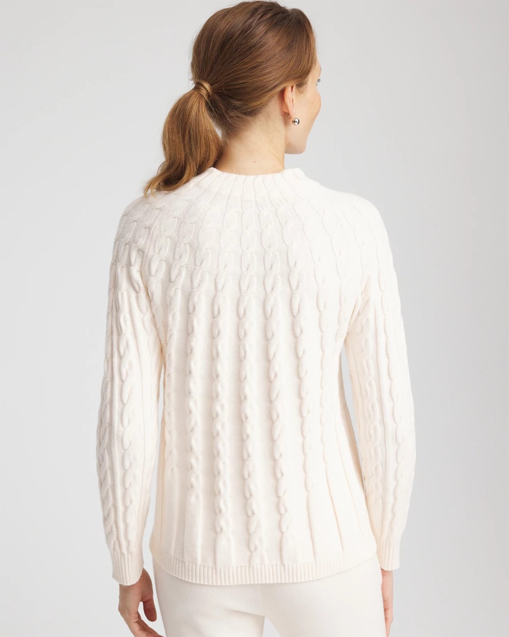 Chico's Online English Cream Zenergy® Luxe Cable Sweater