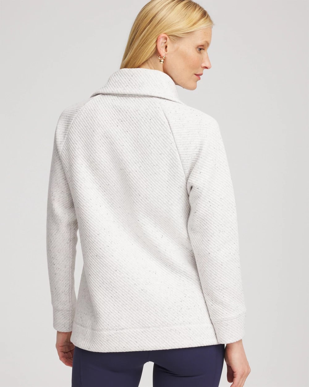 Chico's Sale Light Heather Gray Zenergy® Textured Rib Tunic