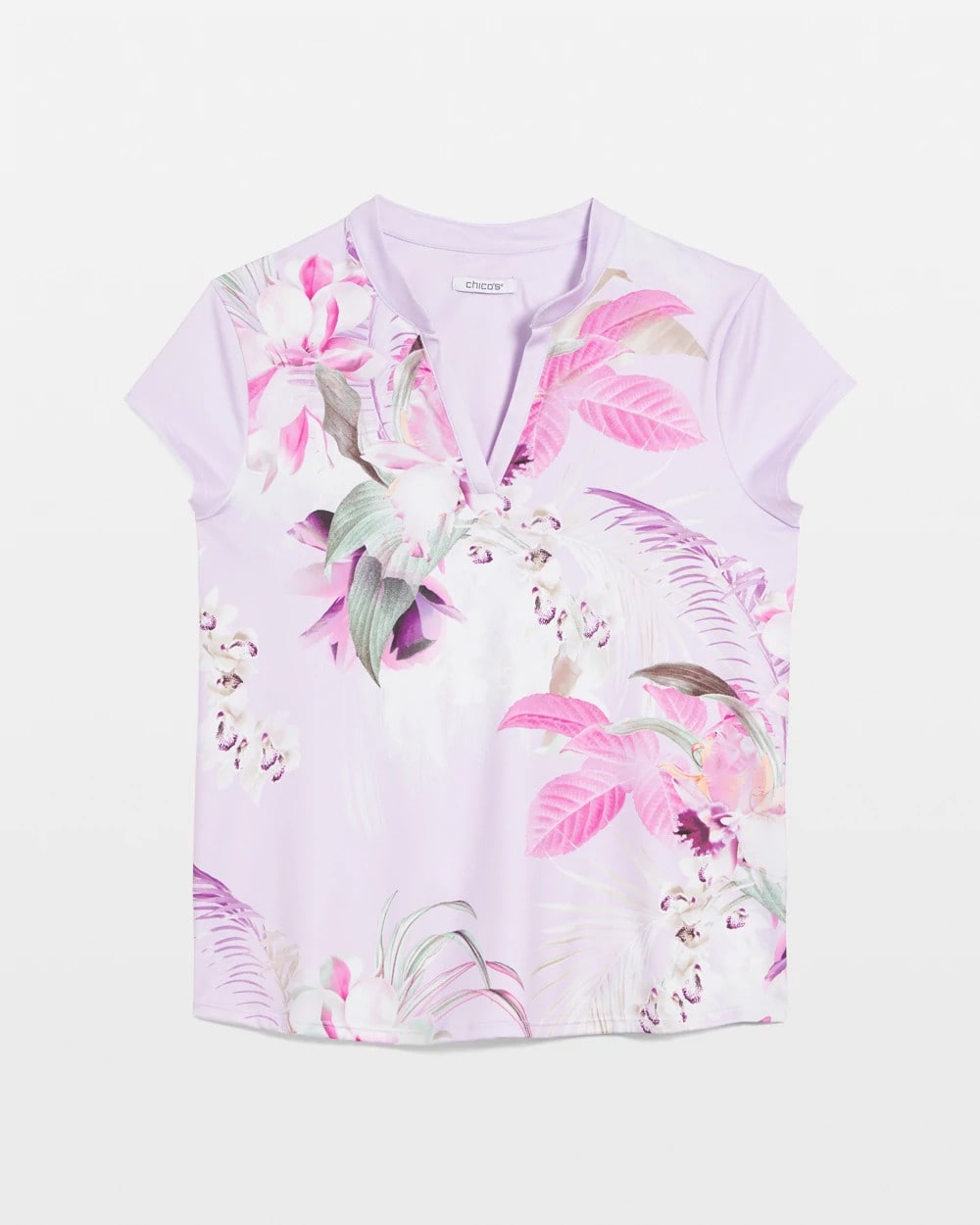 Chico's Online Violet Aura Zenergy® UPF Floral Polo
