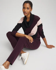 Chico's On Sale Night Bloom Zenergy® Luxe Intarsia Cowlneck Top