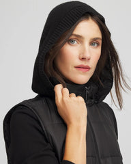 Chico's For Sale Black Zenergy® Quilted Hooded Vest