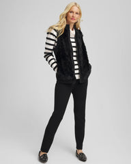 Chico's Online Black Zenergy® Luxe Faux Fur Vest