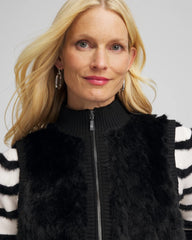 Chico's Online Black Zenergy® Luxe Faux Fur Vest