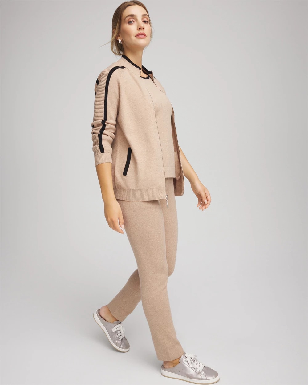 Chico's Sale Champagne Fizz Zenergy® Luxe Cashmere-Blend Cardigan