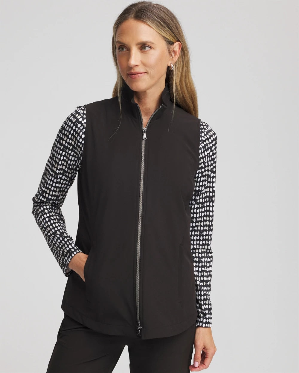 Chico's On Sale Black Zenergy® UPF Front-Zip Travel Vest