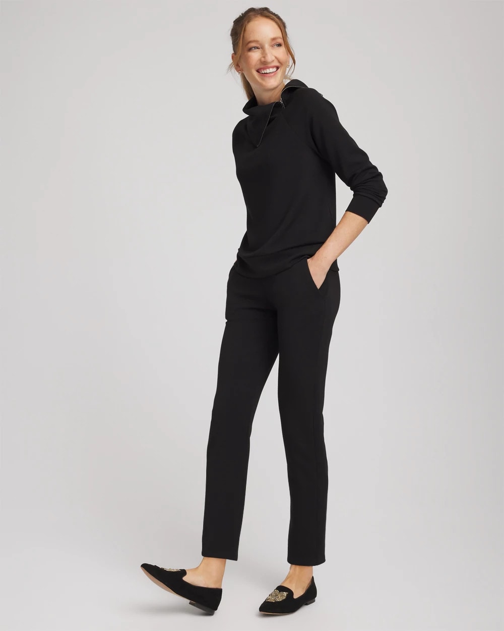 Chico's Online Black Zenergy® Soft Popover Top